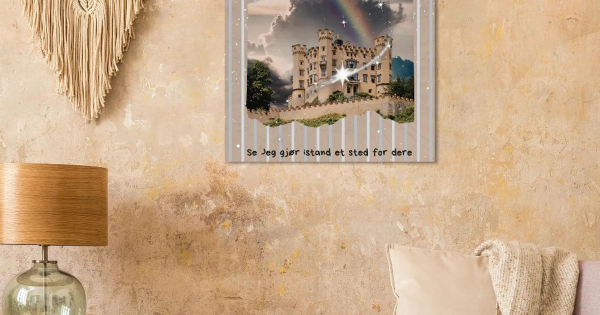 Se Jeg gjør istand et sted for dere – Heavenly Castle Art Print