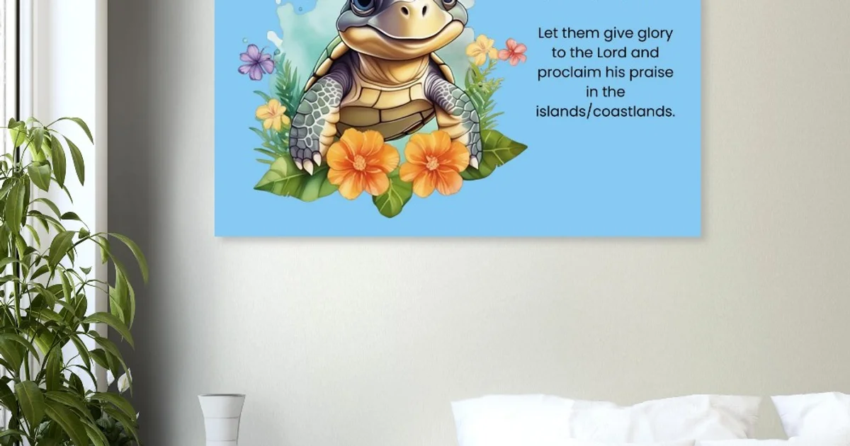 Bible verse Turtle Design | Classic Matte Paper Poster