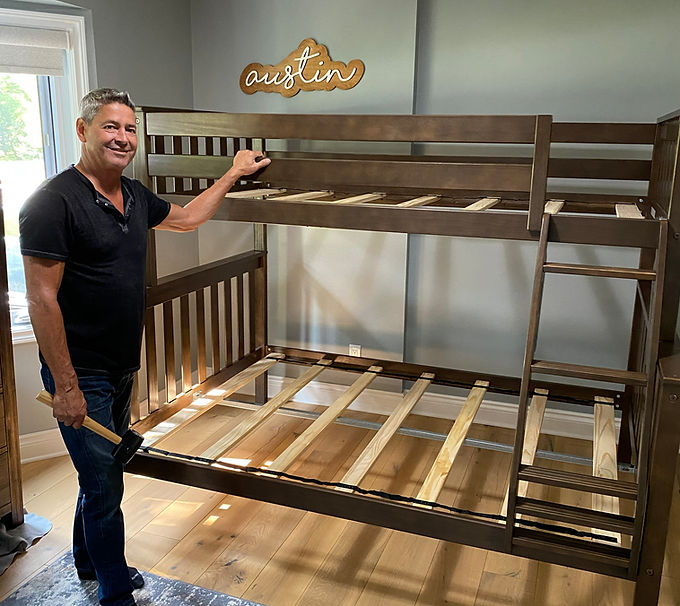 Assembly of kids double bed