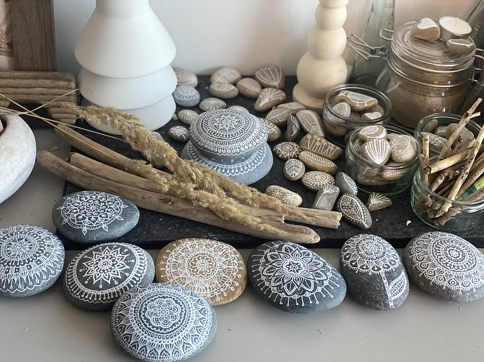 Miniaturbild: Mandala-Stein 🌾 Deko.. Handschmeichler Briefbeschwerer 