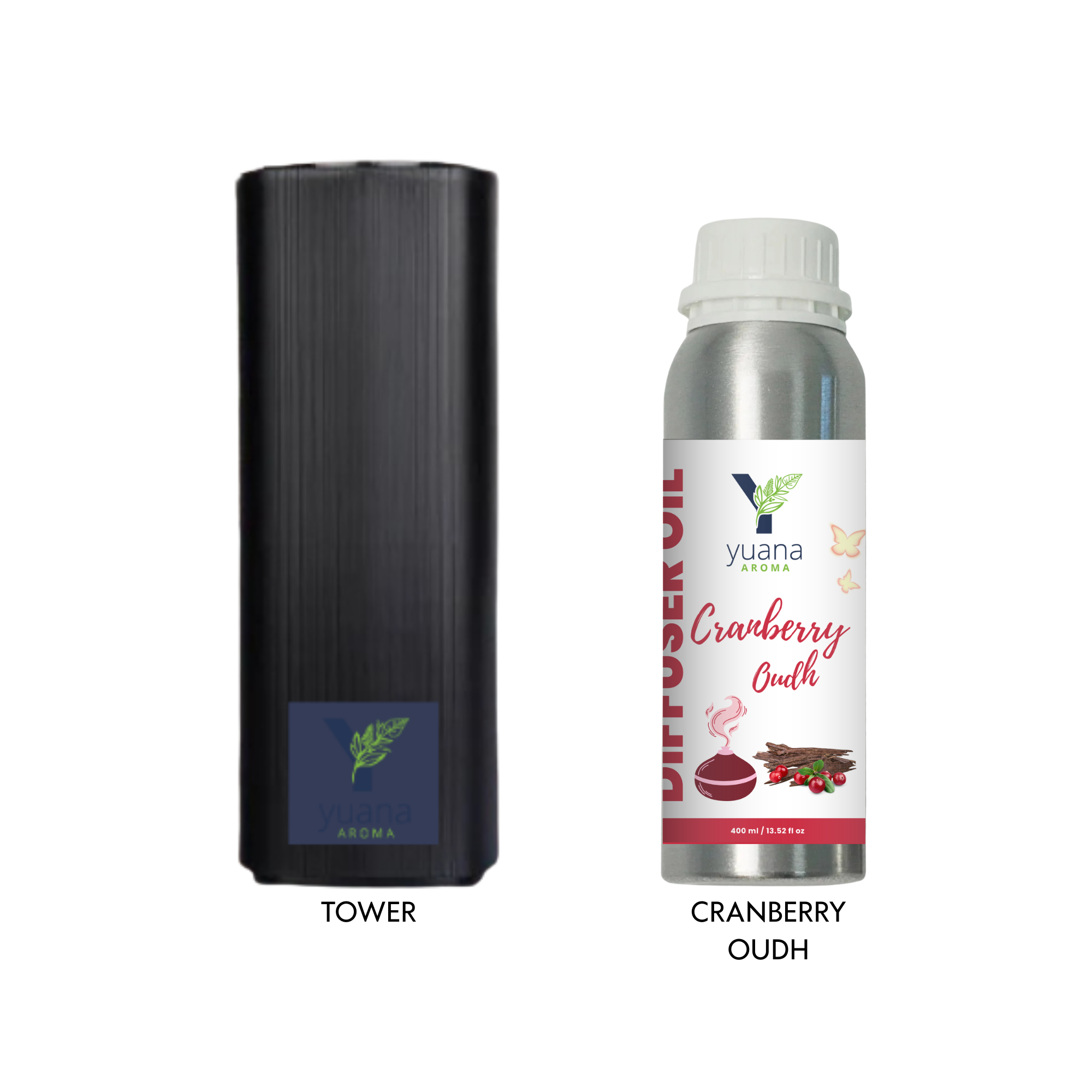Heritage Combo: Tower Diffuser Machine + Cranberry Oudh Diffuser Oil (40