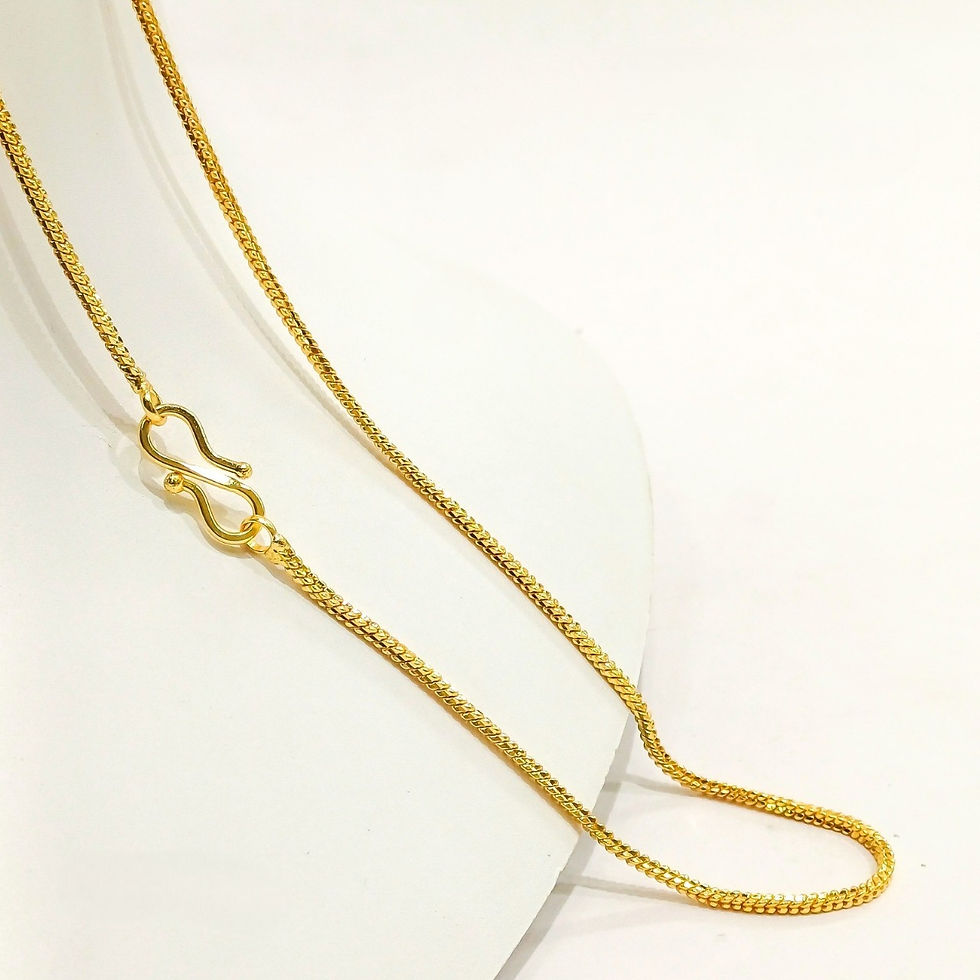Flat Box-Linked Shine Chain – Gold Finish