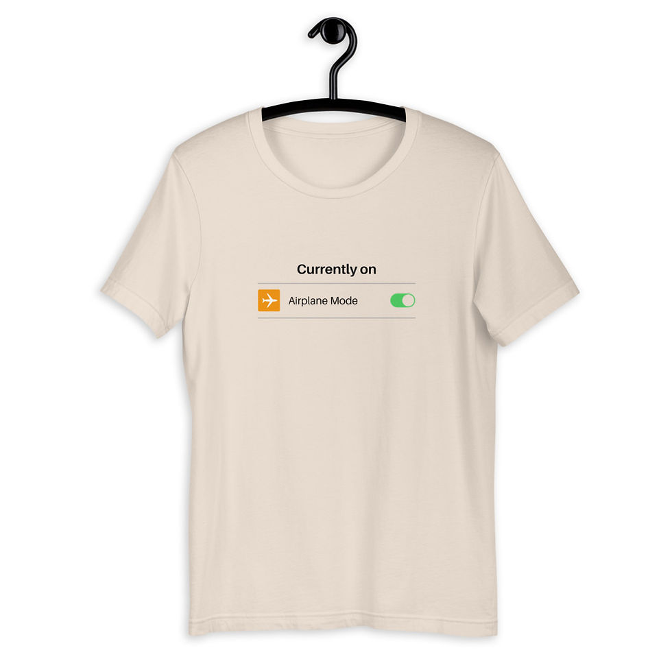 Thumbnail: Currently On Airplane Mode Short-Sleeve Unisex T-Shirt