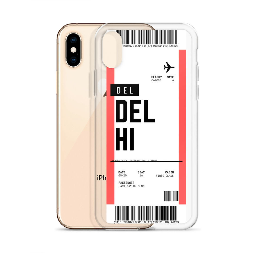 Thumbnail: Delhi Boarding Pass iPhone Case