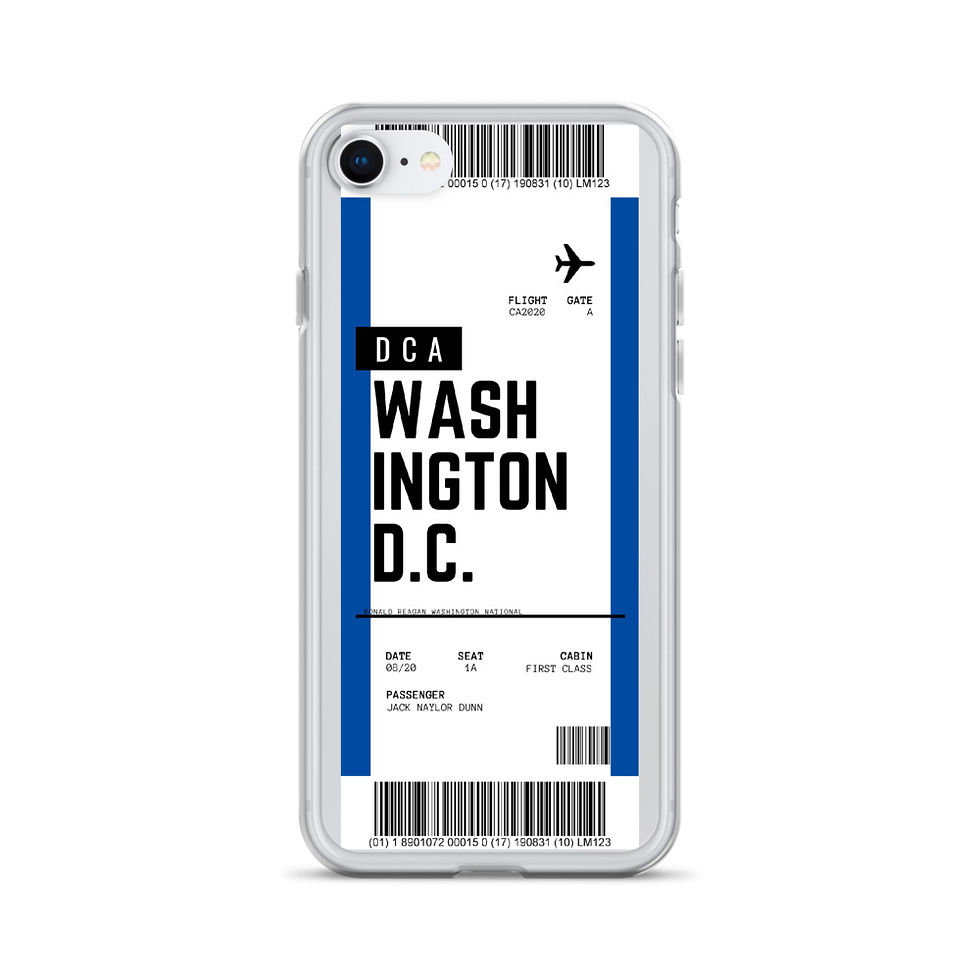 Thumbnail: Washington D.C. Boarding Pass iPhone Case