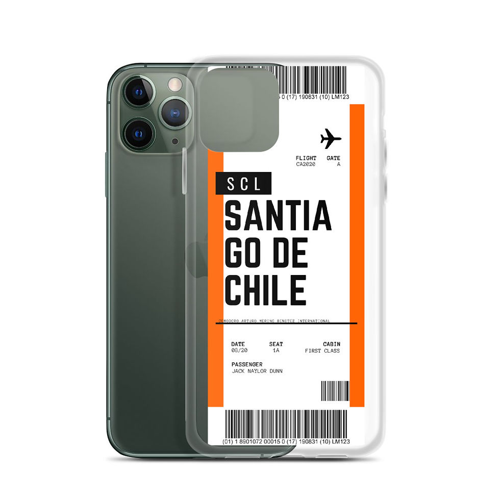 Thumbnail: Santiago De Chile Boarding Pass iPhone Case