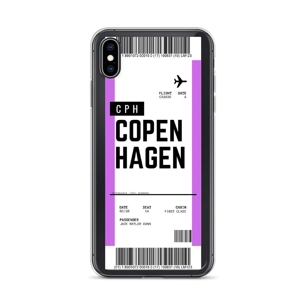 Thumbnail: Copenhagen Boarding Pass iPhone Case