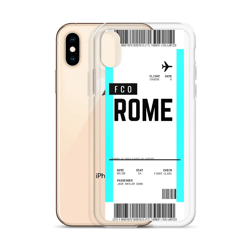 Thumbnail: Rome Boarding Pass iPhone Case