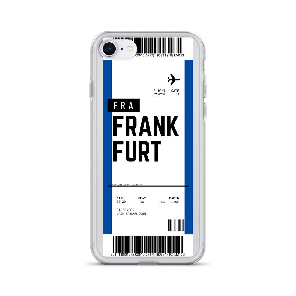 Thumbnail: Frankfurt Boarding Pass iPhone Case