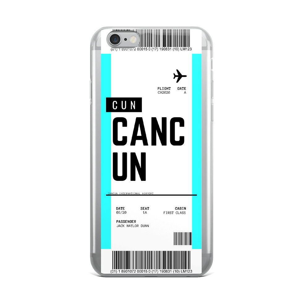 Thumbnail: Cancun Boarding Pass iPhone Case