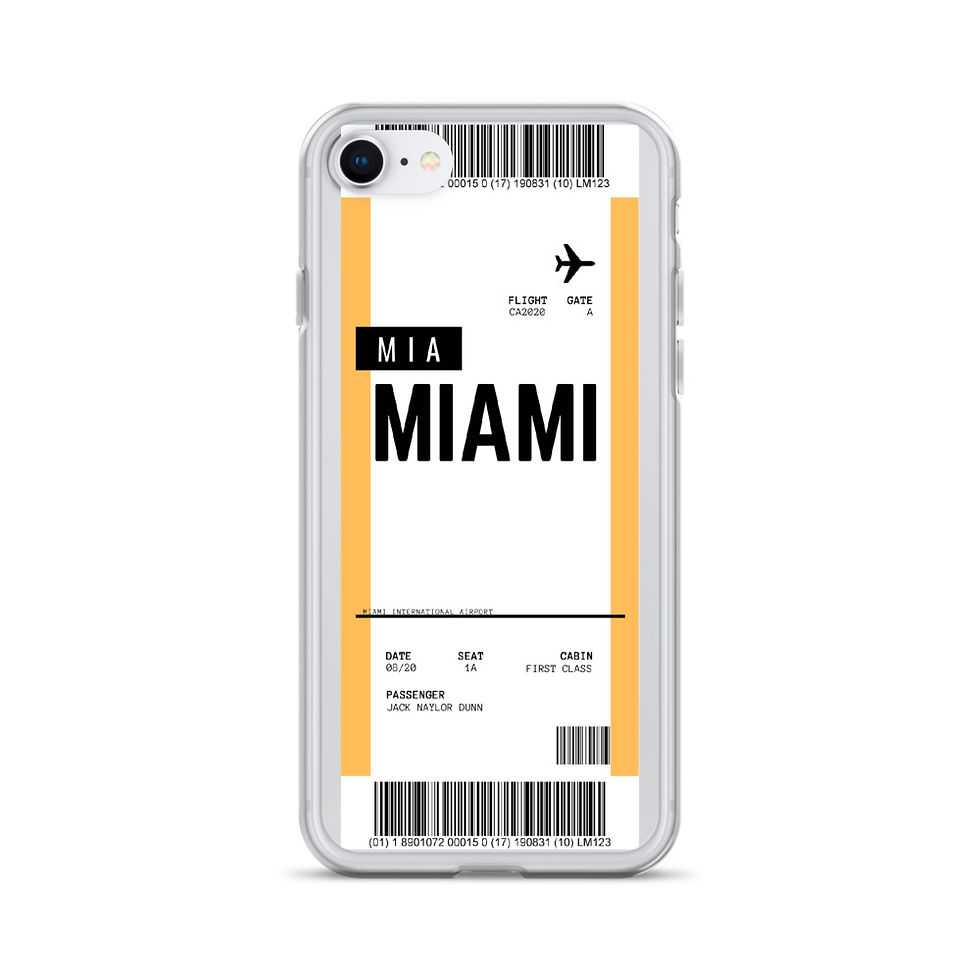 Thumbnail: Miami Boarding Pass iPhone Case
