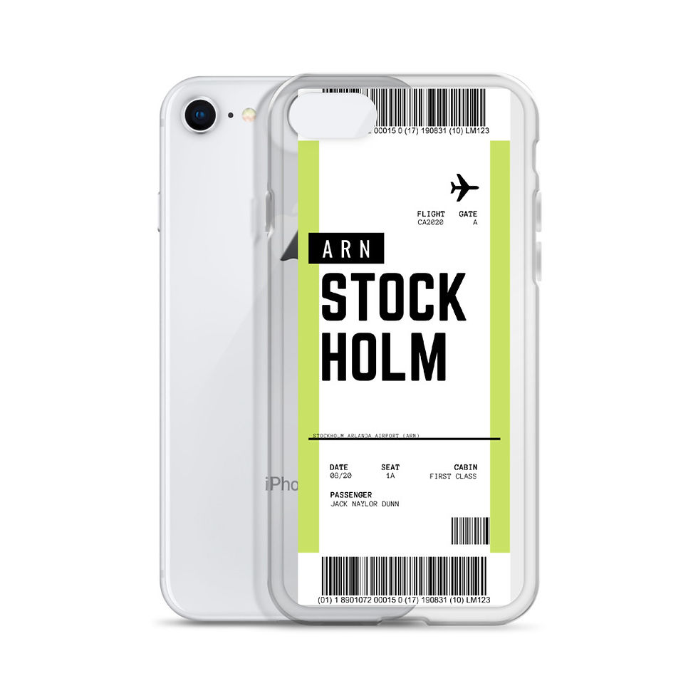 Thumbnail: Stockholm Boarding Pass iPhone Case