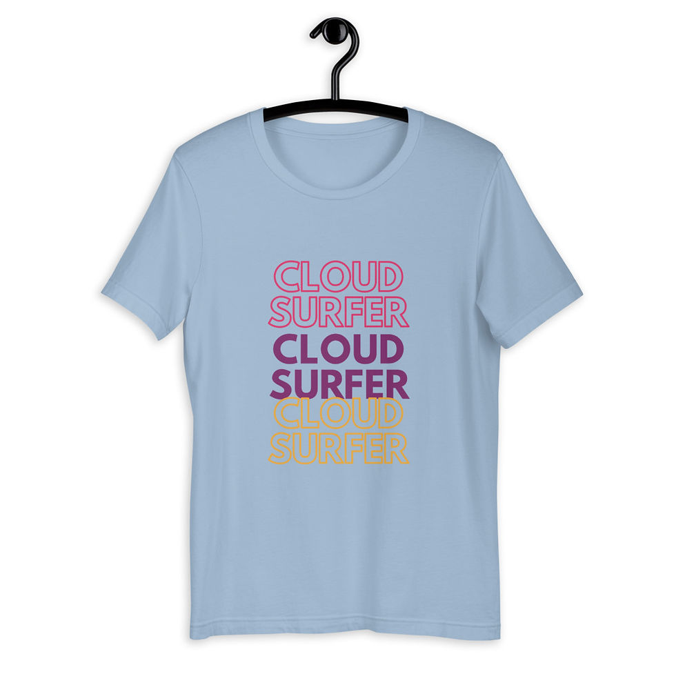 Thumbnail: Cloud Surfer Short-Sleeve Unisex T-Shirt
