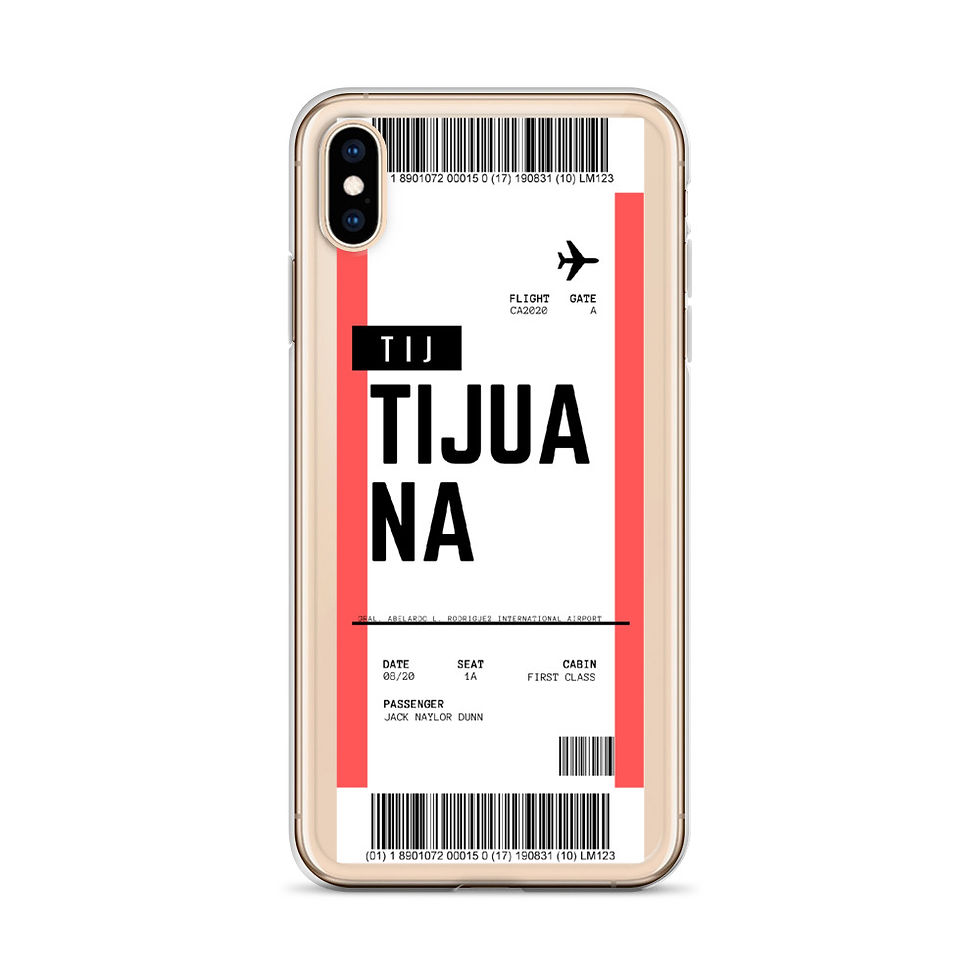 Thumbnail: Tijuana Boarding Pass iPhone Case