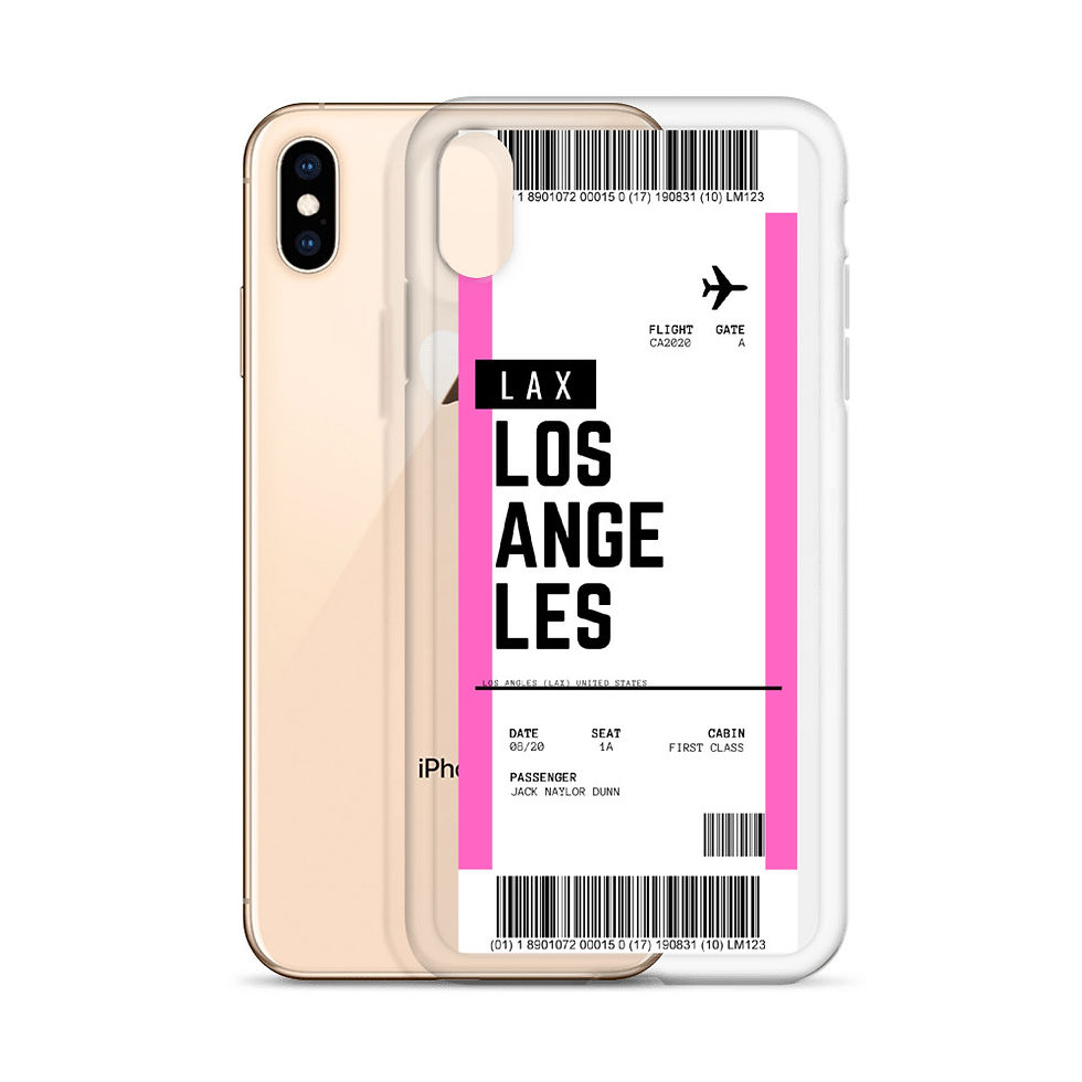 Thumbnail: Los Angeles Boarding Pass iPhone Case