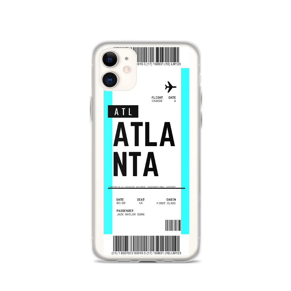 Thumbnail: Atlanta Boarding Pass iPhone Case