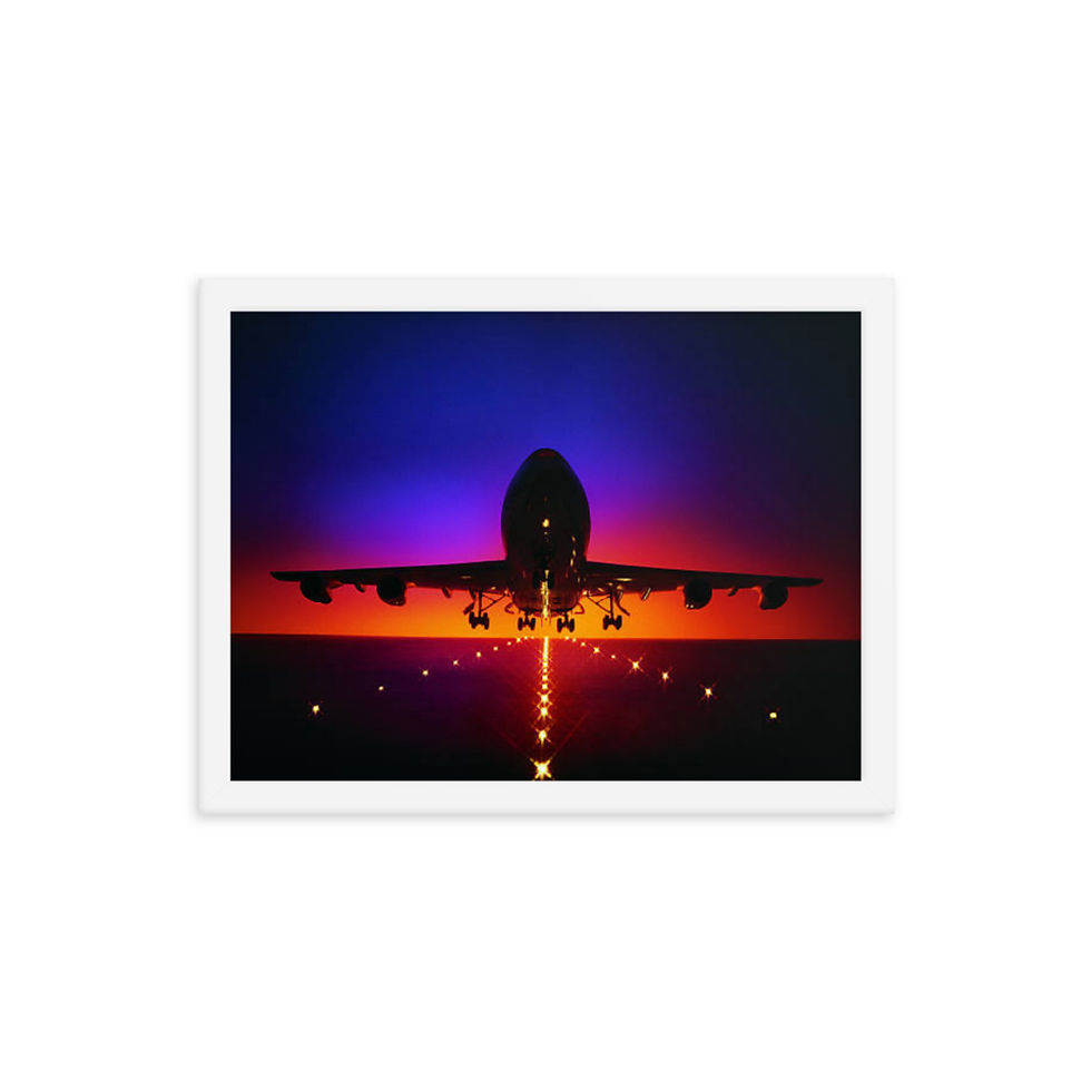 Thumbnail: Departing 747 Framed poster