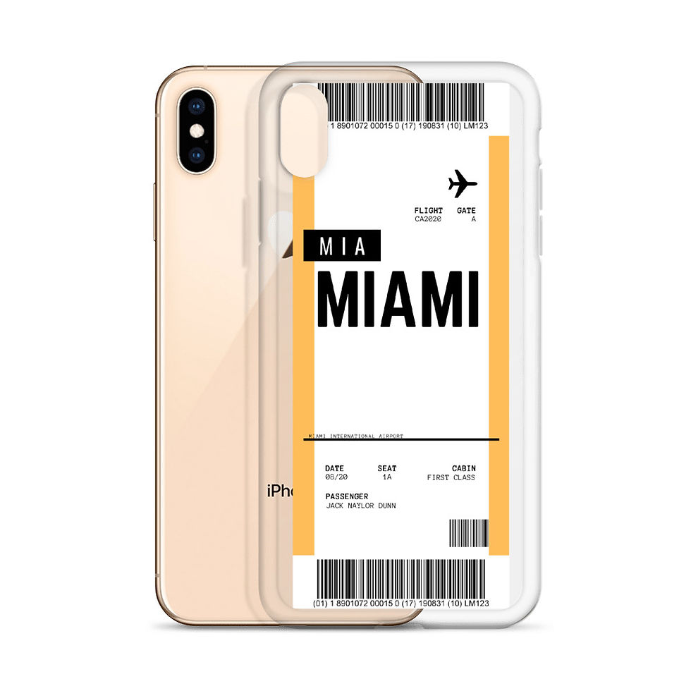 Thumbnail: Miami Boarding Pass iPhone Case