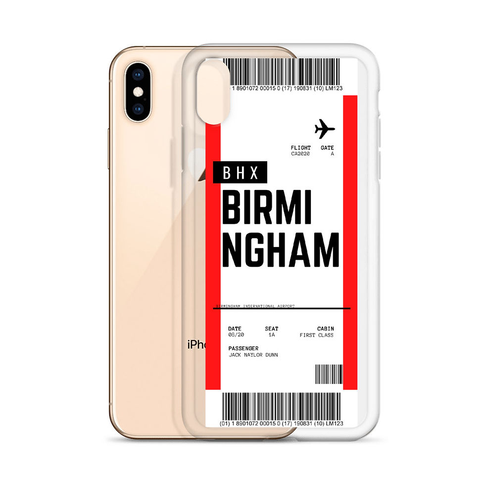 Thumbnail: Birmingham Boarding Pass iPhone Case