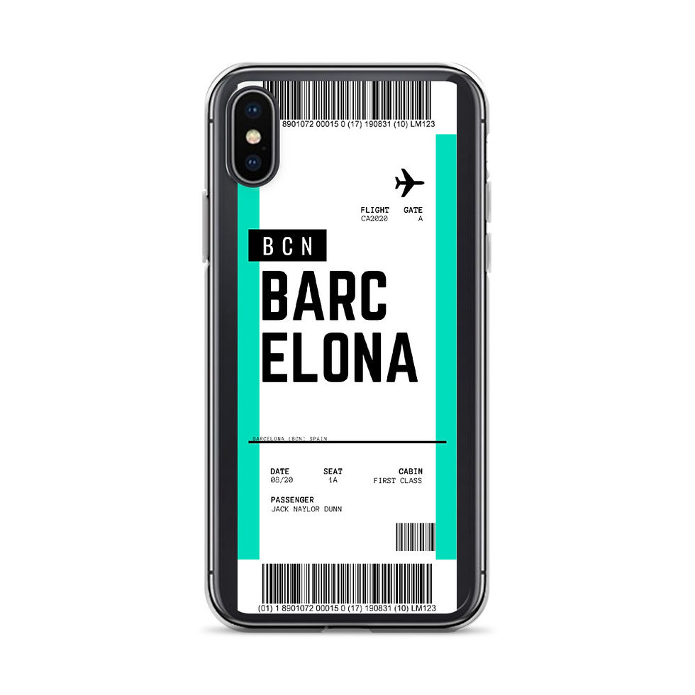 Thumbnail: Barcelona Boarding Pass iPhone Case