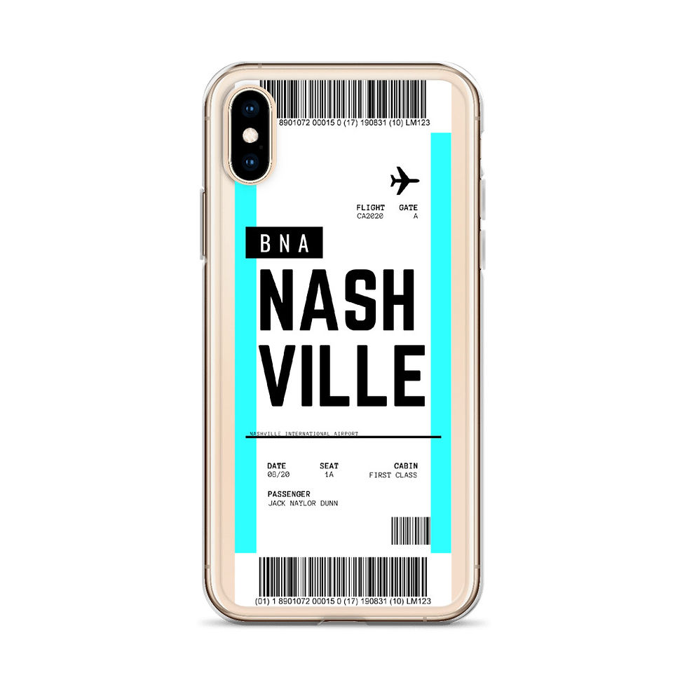 Thumbnail: Nashville Boarding Pass iPhone Case