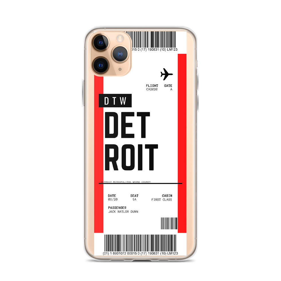 Thumbnail: Detroit Boarding Pass iPhone Case