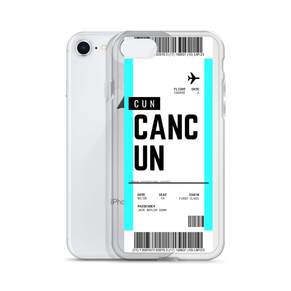 Thumbnail: Cancun Boarding Pass iPhone Case