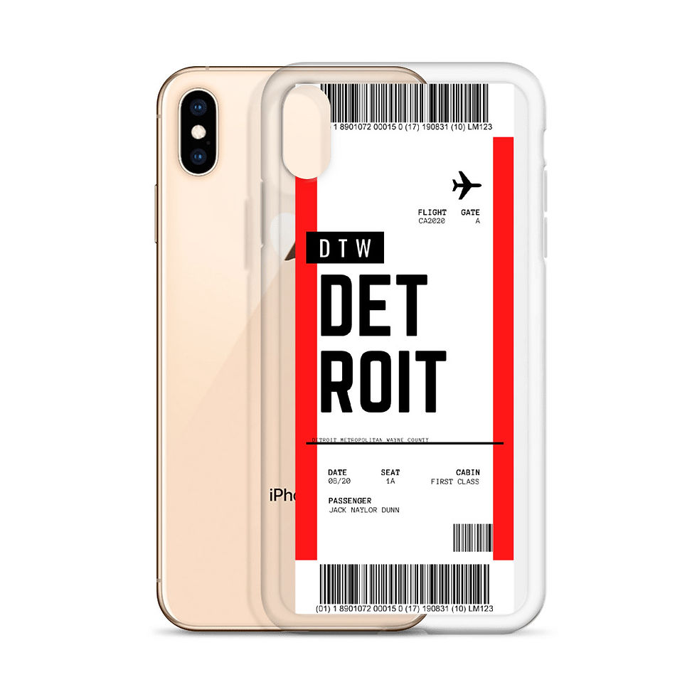 Thumbnail: Detroit Boarding Pass iPhone Case