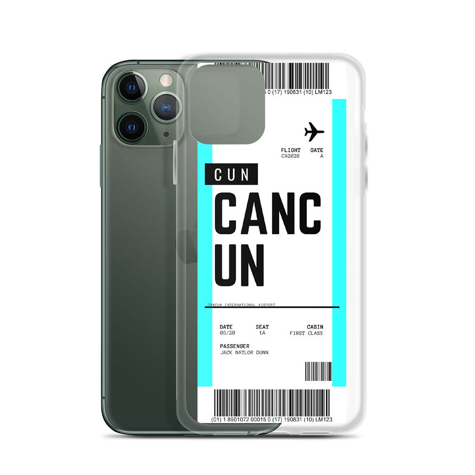 Thumbnail: Cancun Boarding Pass iPhone Case