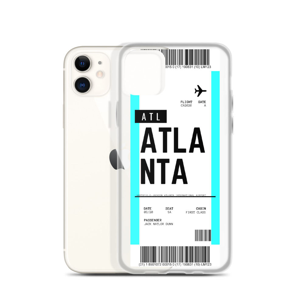 Atlanta Boarding Pass iPhone Case