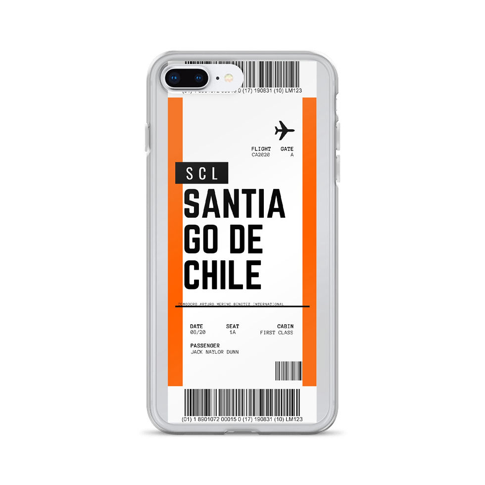 Thumbnail: Santiago De Chile Boarding Pass iPhone Case