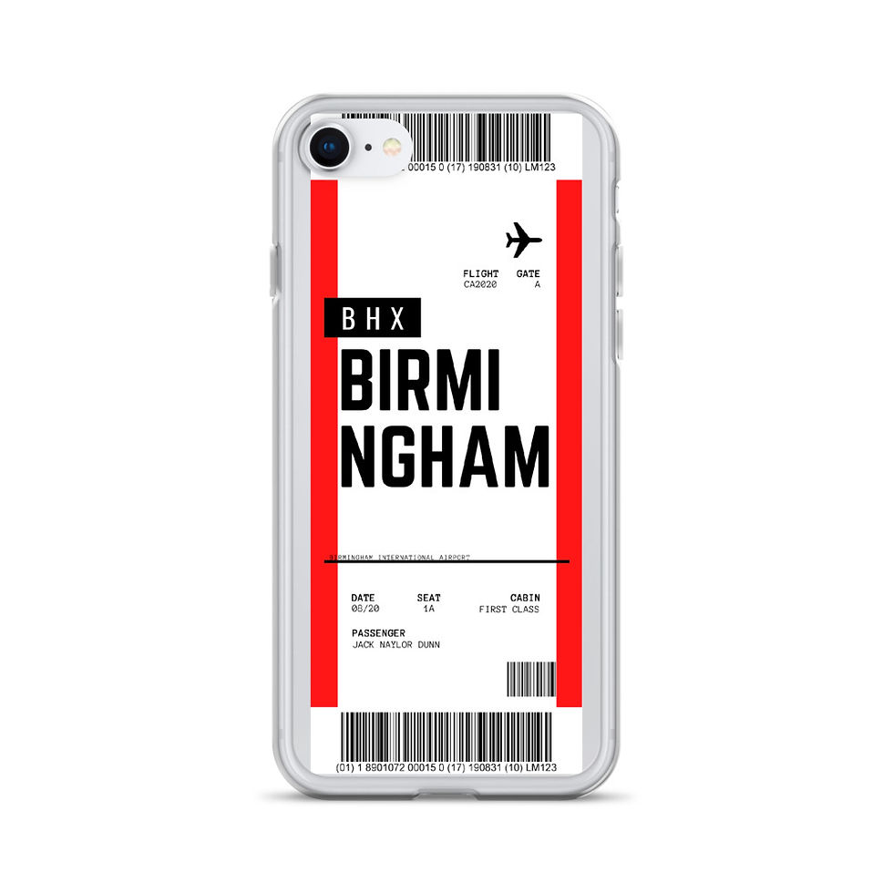 Thumbnail: Birmingham Boarding Pass iPhone Case