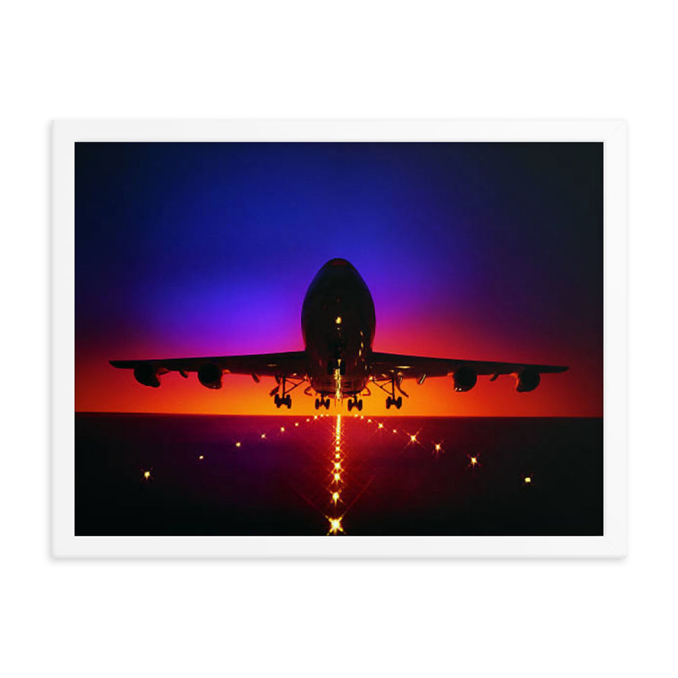 Thumbnail: Departing 747 Framed poster