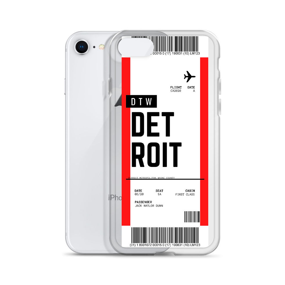 Thumbnail: Detroit Boarding Pass iPhone Case