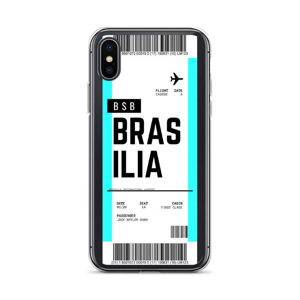 Thumbnail: Brasilia Boarding Pass iPhone Case