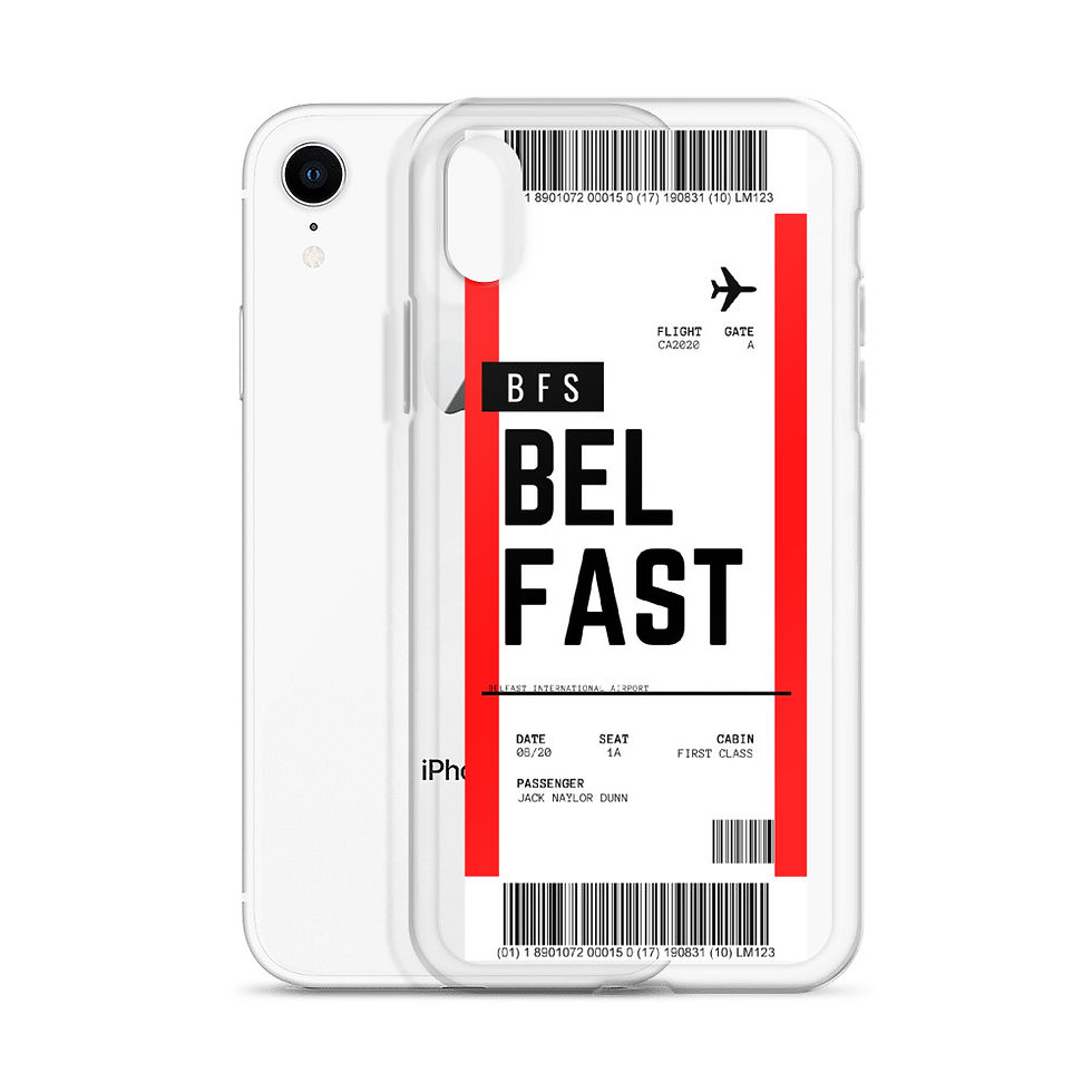 Thumbnail: Belfast Boarding Pass iPhone Case