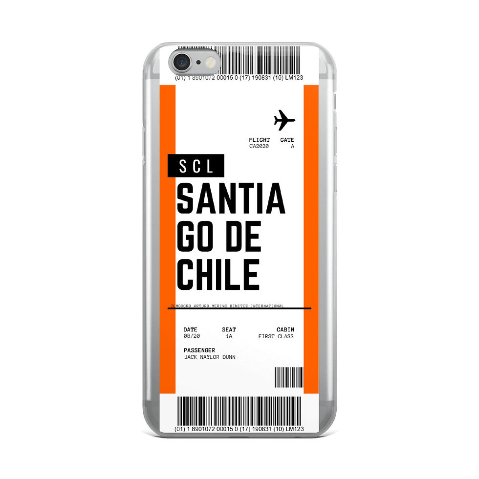 Thumbnail: Santiago De Chile Boarding Pass iPhone Case