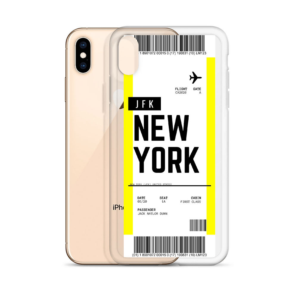 Thumbnail: New York JFK Boarding Pass iPhone Case