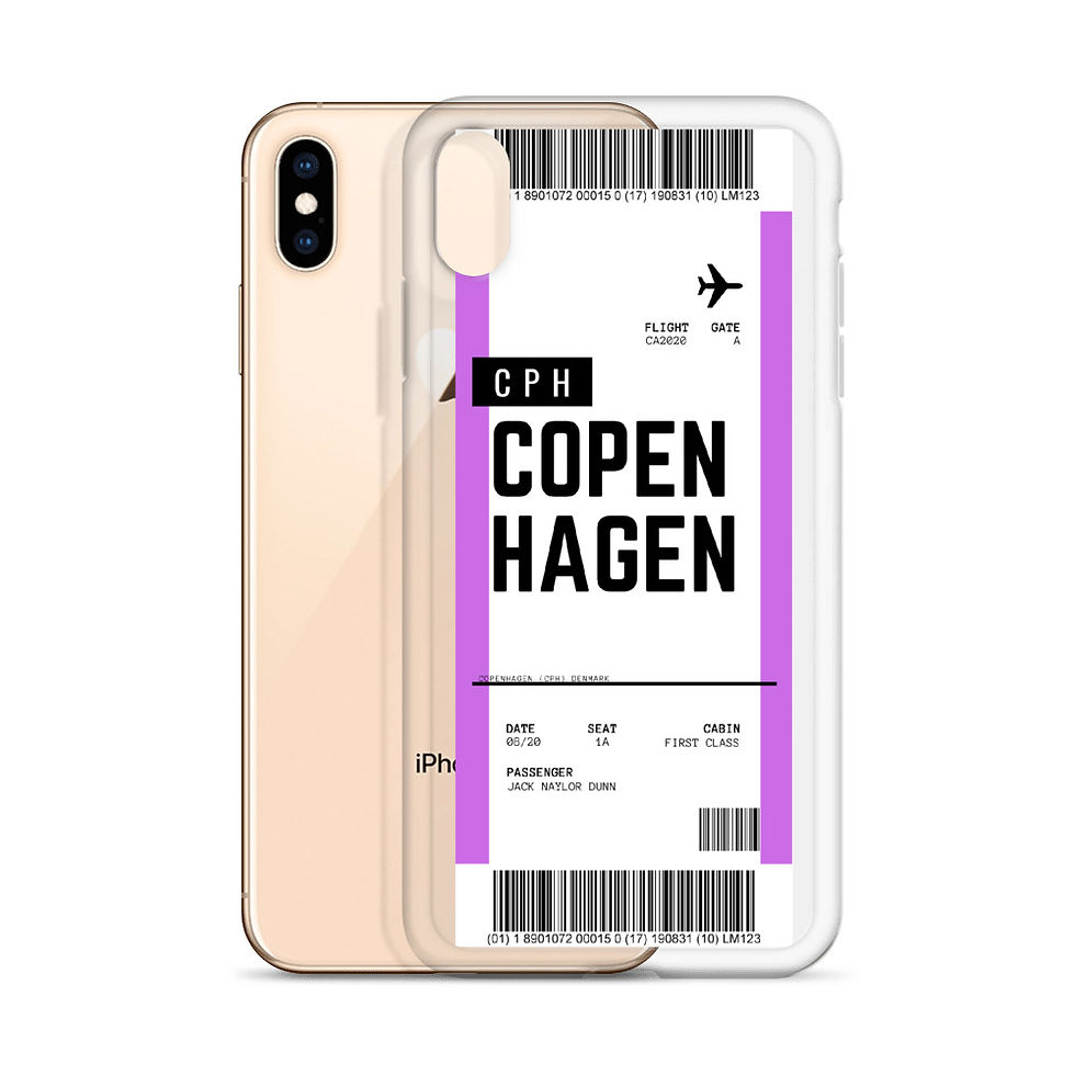 Thumbnail: Copenhagen Boarding Pass iPhone Case
