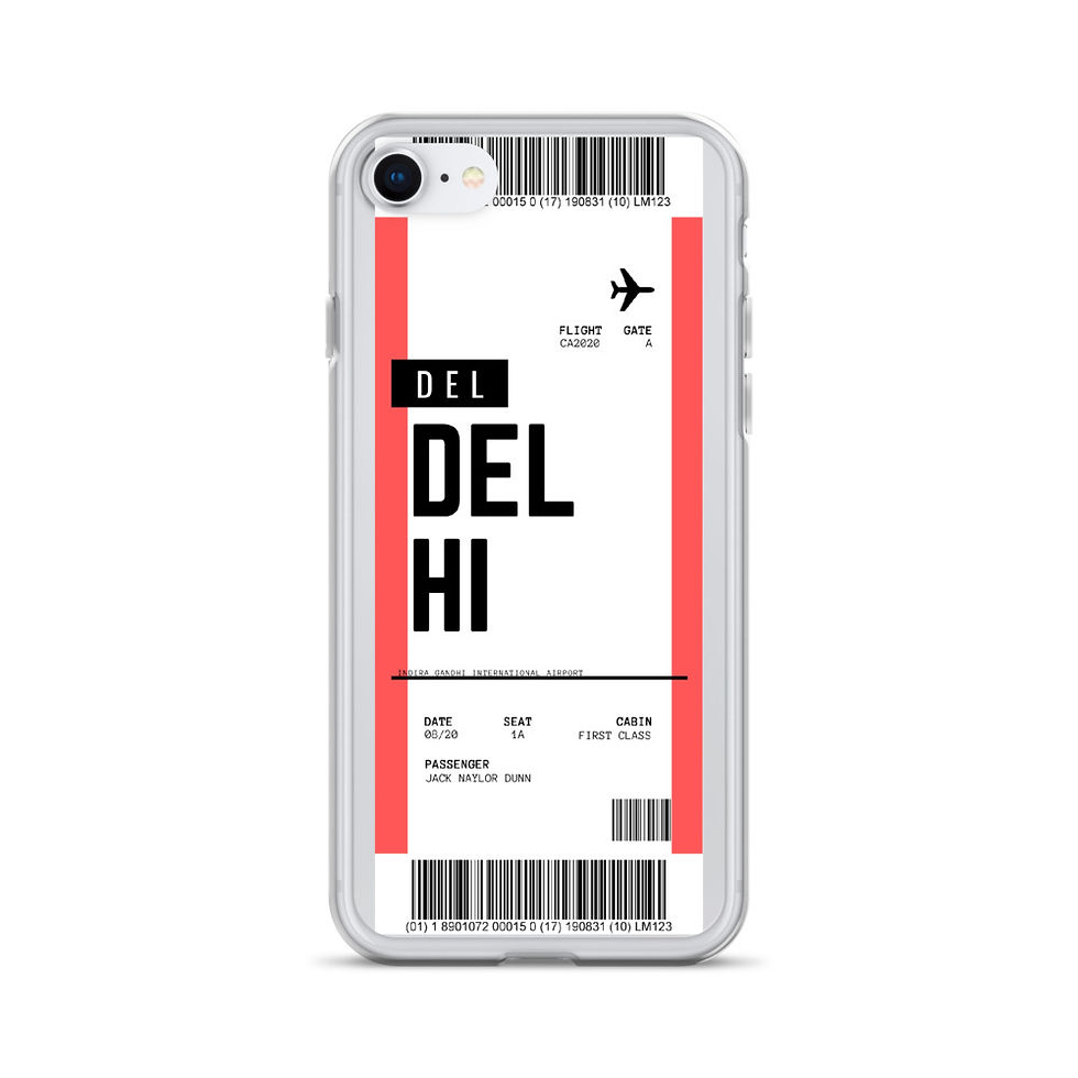 Thumbnail: Delhi Boarding Pass iPhone Case