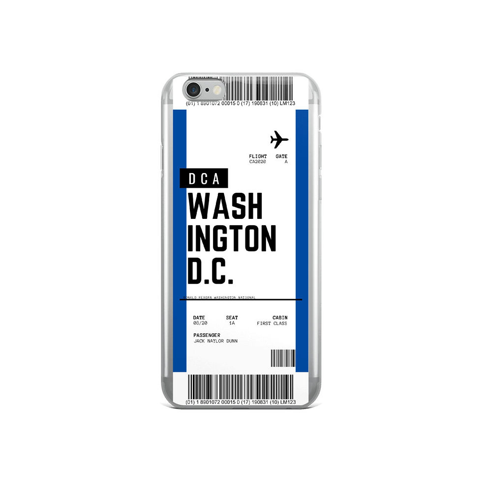 Thumbnail: Washington D.C. Boarding Pass iPhone Case