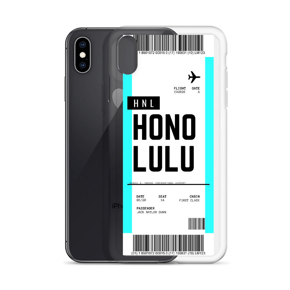 Thumbnail: Honolulu Boarding Pass iPhone Case