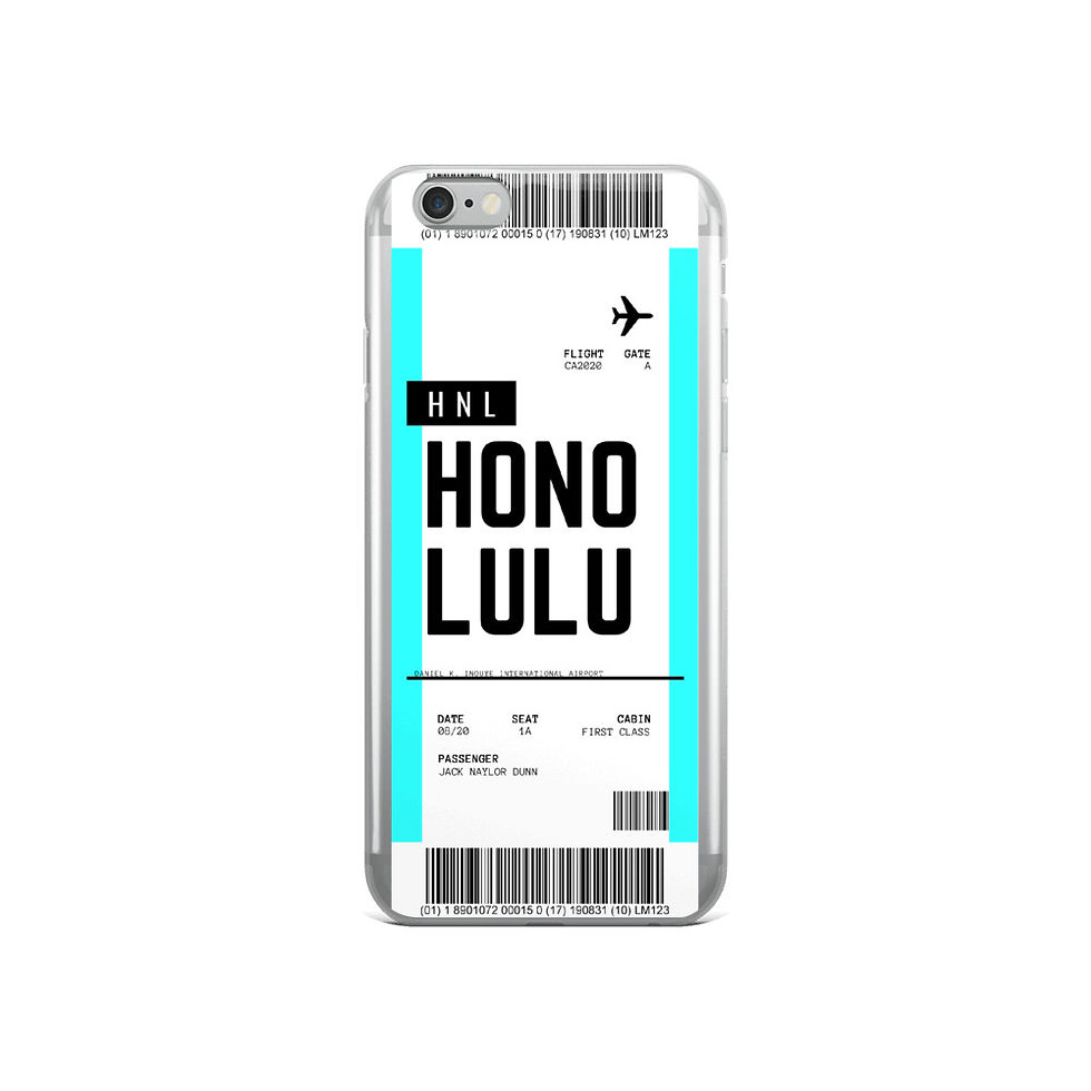 Thumbnail: Honolulu Boarding Pass iPhone Case