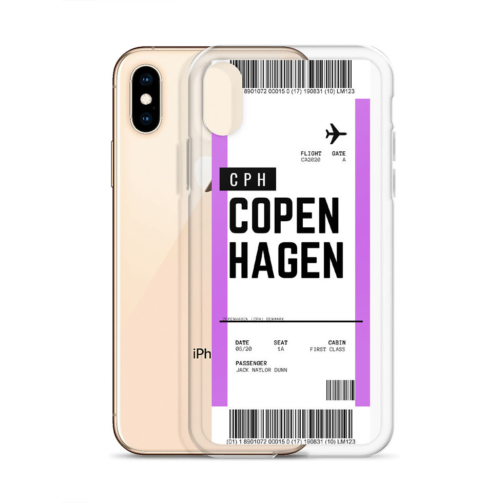 Thumbnail: Copenhagen Boarding Pass iPhone Case