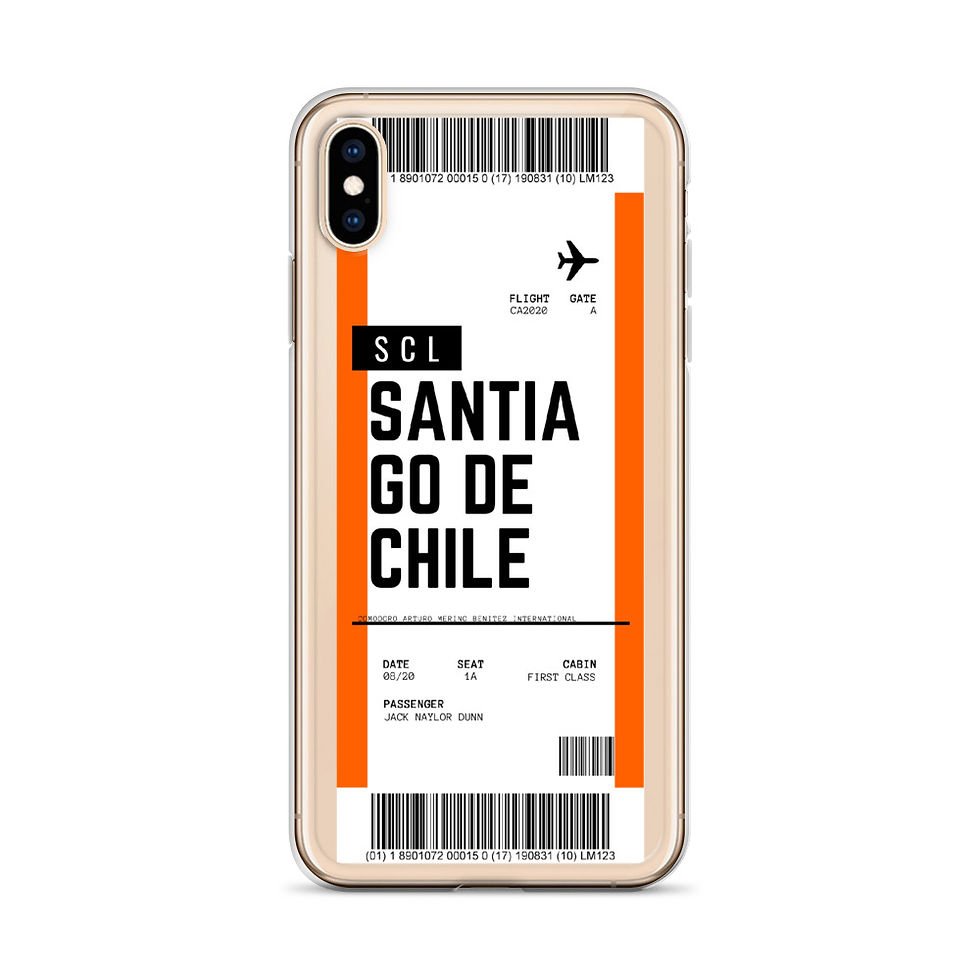 Thumbnail: Santiago De Chile Boarding Pass iPhone Case