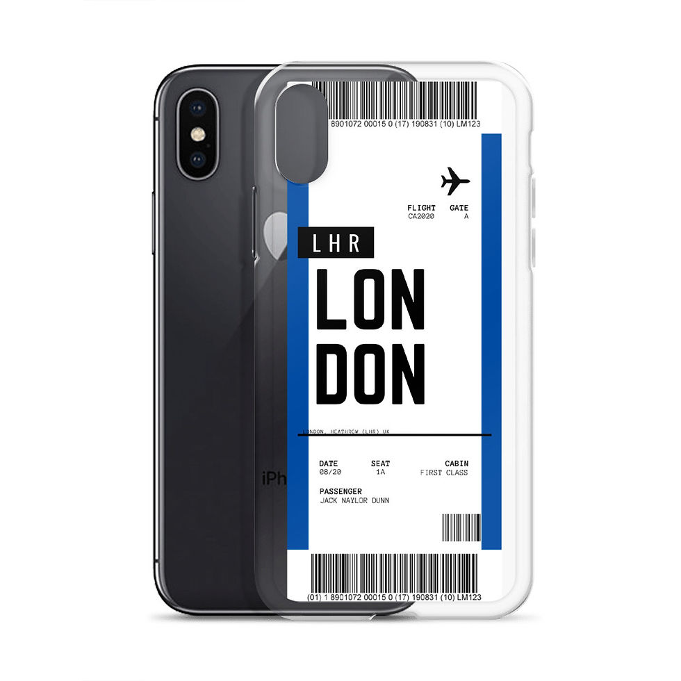Thumbnail: London Heathrow Boarding Pass iPhone Case
