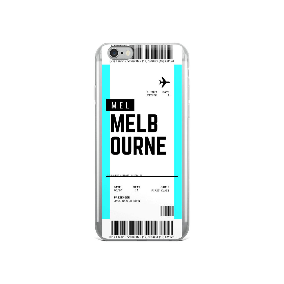 Thumbnail: Melbourne Boarding Pass iPhone Case