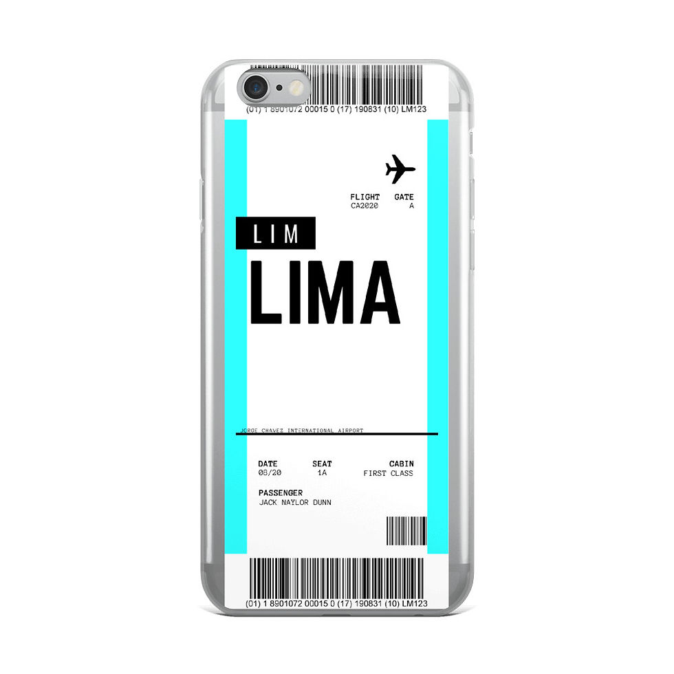 Thumbnail: Lima Boarding Pass iPhone Case