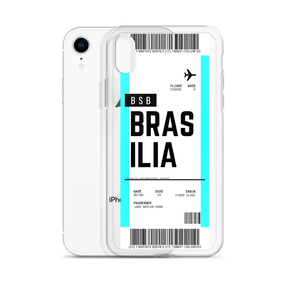 Thumbnail: Brasilia Boarding Pass iPhone Case