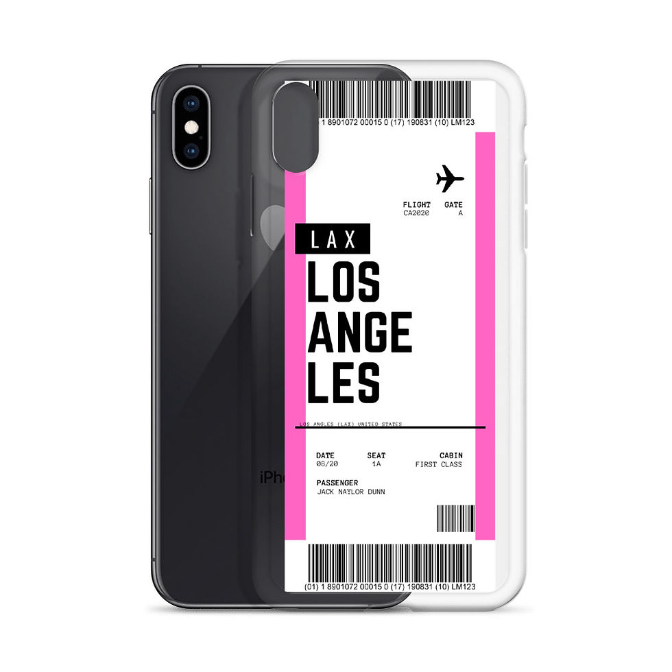 Thumbnail: Los Angeles Boarding Pass iPhone Case